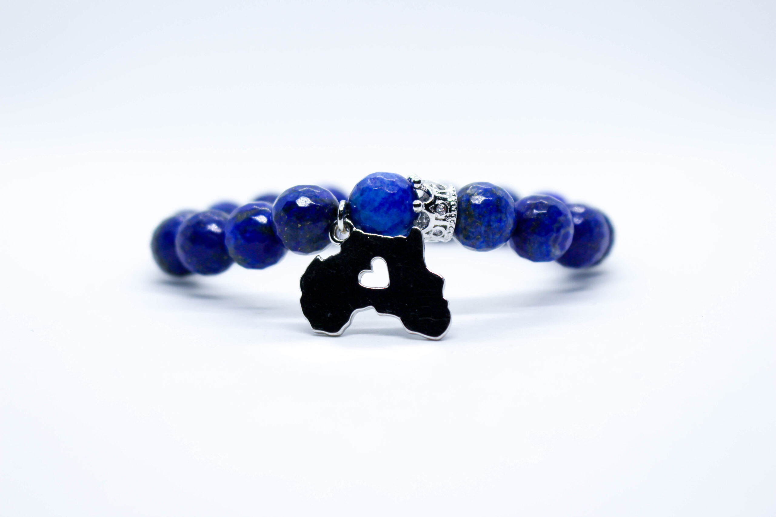 2560px x 1707px - Heart of Africa Crowned Bracelet (Faceted Lapis Lazuli Crystal) 10mm Beads  | RockYourLocs