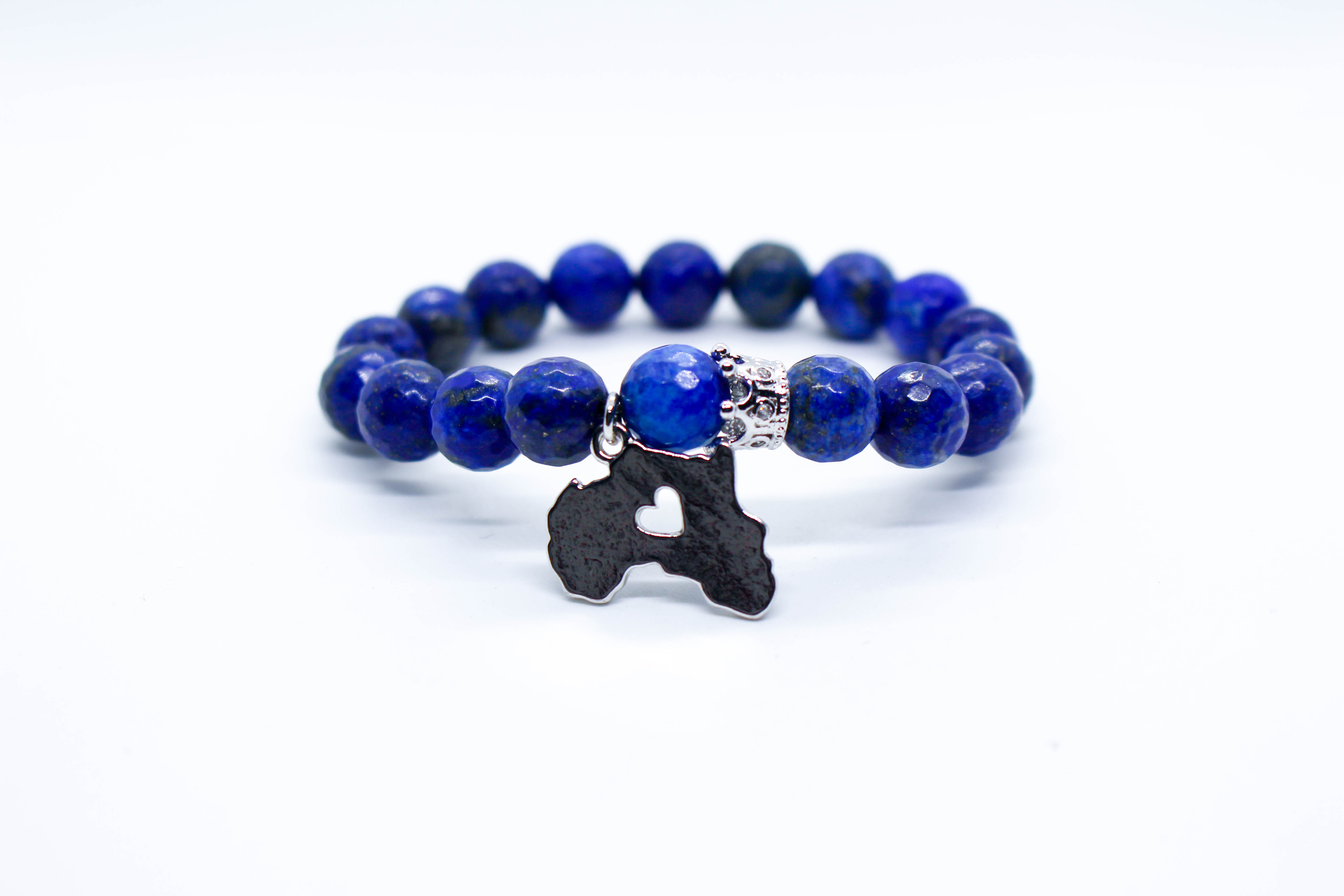 Amateur Wife Bbc Gangbang - Heart of Africa Crowned Bracelet (Faceted Lapis Lazuli Crystal) 10mm Beads  | RockYourLocs